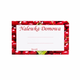 Etykieta 80x45 nalewka domowa WIŚNIA