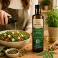 aranżacja_olej konopny, olej z konopi, olej tłoczony na zimno, naturalny olej konopny, olej do sałatek, olej do dressingów, olej roślinny, olej do warzyw, olej do diety fit, naturalne ole.png