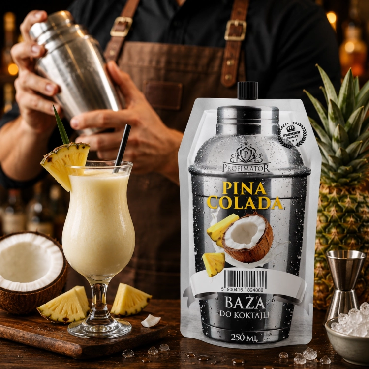 zaprawka do alkoholu pina colada, naturalna zaprawka pina colada, kokosowa zaprawka do alkoholu, ananasowa zaprawka do drinków, domowa pina colada, zaprawka do rumu, tropikalny aromat do alkoholu, zaprawka 250 ml.png