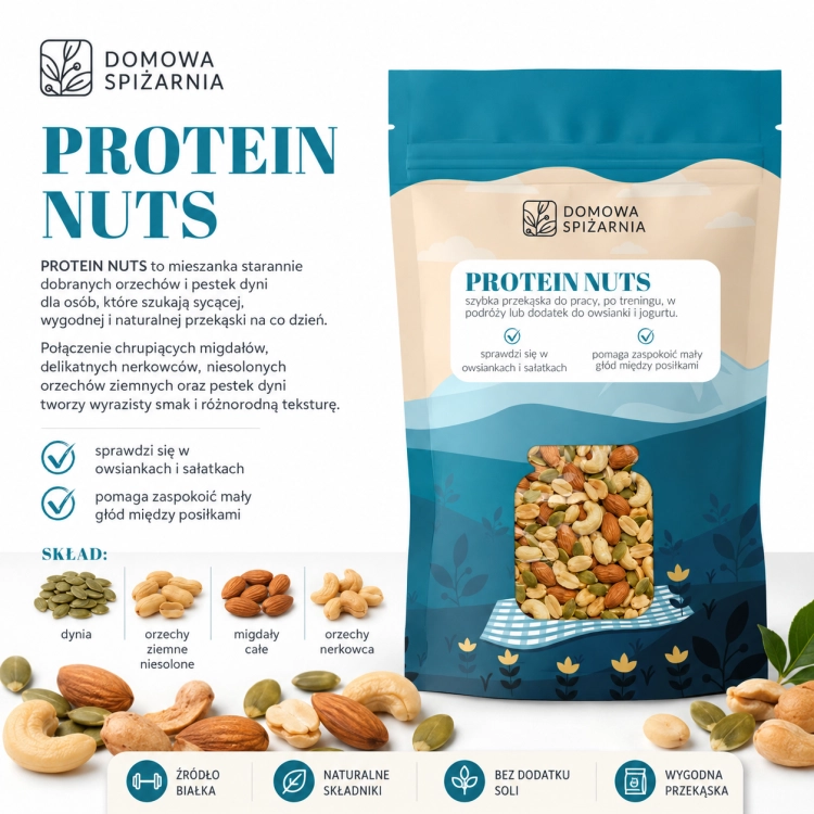 plansza_protein nuts, mix orzechów, przekąska proteinowa, orzechy i pestki dyni, naturalna przekąska, mieszanka orzechów, zdrowa przekąska do pracy, orzechy bez soli, prze.png