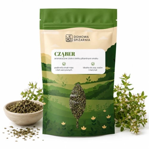 cząber, przyprawa cząber, suszony cząber, zioła do fasoli, przyprawa do strączków, przyprawa do gulaszu, naturalne przyprawy, cząber zastosowanie.png