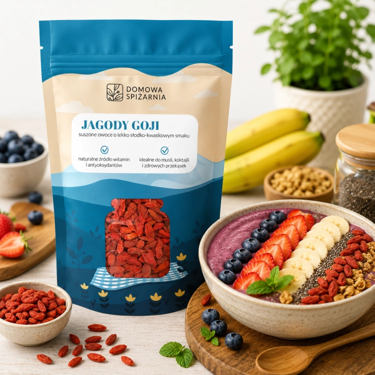 aranżacje_jagody goji, suszone jagody goji, owoce goji, goji do owsianki, goji do musli, naturalna przekąska, egzotyczne owoce suszone, jagody goji zastosowanie.png