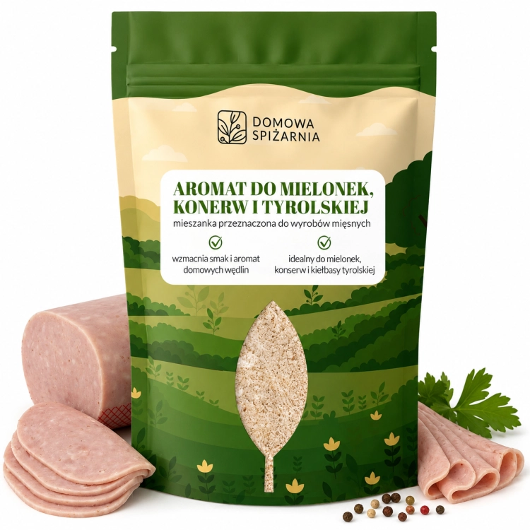 aromat do tyrolskiej, aromat do kiełbasy tyrolskiej, przyprawy do tyrolskiej, dodatki do wędlin, produkcja kiełbas, domowe wędliny, aromaty do wyrobów mięsnych (1).png
