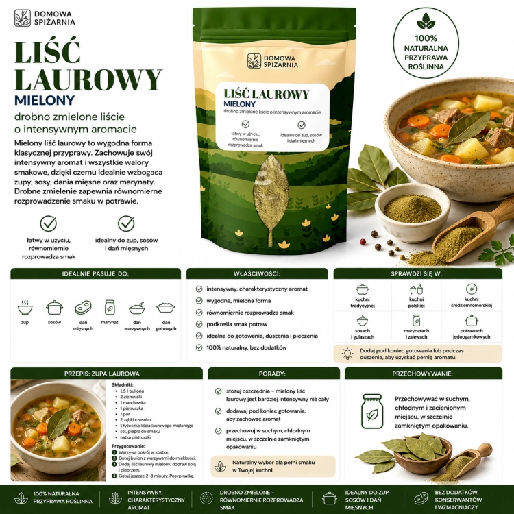 liść laurowy mielony, mielony liść laurowy, przyprawa do pasztetów, liść laurowy do kiełbas, przyprawa do farszów, przyprawy do wyrobów mięsnych, liść laurowy do sosów, aromatyc.png