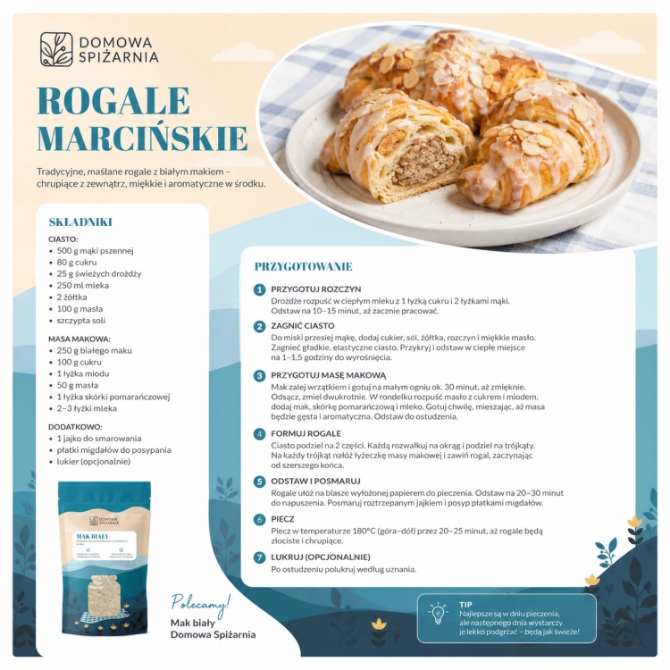 mak biały, biały mak, mak do rogali, mak do strucli, mak do wypieków, masa makowa, składniki do ciast, mak do deserów, tradycyjne wypieki, mak do rogali świętomarcińskich (3).png
