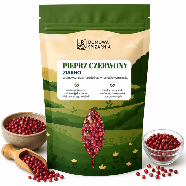 pieprz czerwony ziarno, czerwony pieprz ziarnisty, pieprz kolorowy, pieprz do młynka, przyprawa do sałatek, pieprz do serów, przyprawa dekoracyjna, pieprz do ryb, pieprz gourmet (1).png