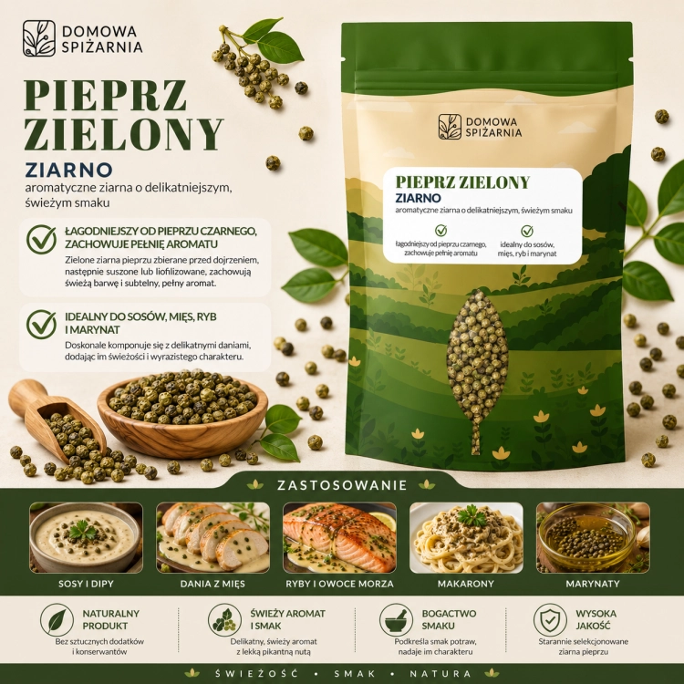 pieprz zielony ziarno, zielony pieprz ziarnisty, pieprz do sosów, pieprz do steków, przyprawa do ryb, pieprz do drobiu, pieprz do młynka, przyprawy gourmet, pieprz francuski, a (4).png