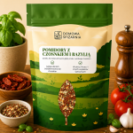 Pomidory z czosnkiem i bazylią to aromatyczne połączenie inspirowane kuchnią włoską. Idealne do makaronów, pizzy, sosów, sałatek oraz śródziemnomorskich potraw (4).png