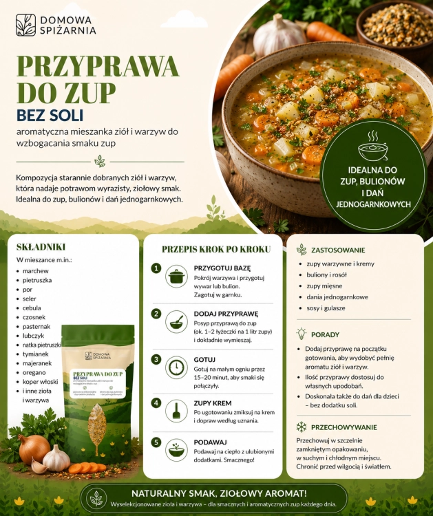 przyprawa do zup bez soli, przyprawa bez soli do zupy, naturalna przyprawa do zup, przyprawa do rosołu bez soli, przyprawa do bulionu, przyprawa z lubczykiem, przyprawa do.png