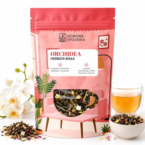 herbata orchidea, herbata biała orchidea, biała herbata Pai Mu Tan, herbata z rabarbarem, herbata z gruszką, herbata kwiatowa, herbata liściasta, herbata premium, herbata z kwiatem.png
