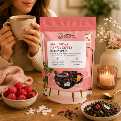 herbata malinowa panna cotta, herbata malinowa, czarna herbata z maliną, herbata z kokosem, herbata z pomarańczą, herbata deserowa, herbata liściasta z malinami,  (4).png