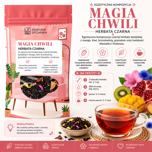 magia chwili herbata, herbata Magia Chwili, czarna herbata owocowa, herbata z mango, herbata z kiwi, herbata z brzoskwinią, herbata z granatem, herbata z hibiskusem, herb (4).png