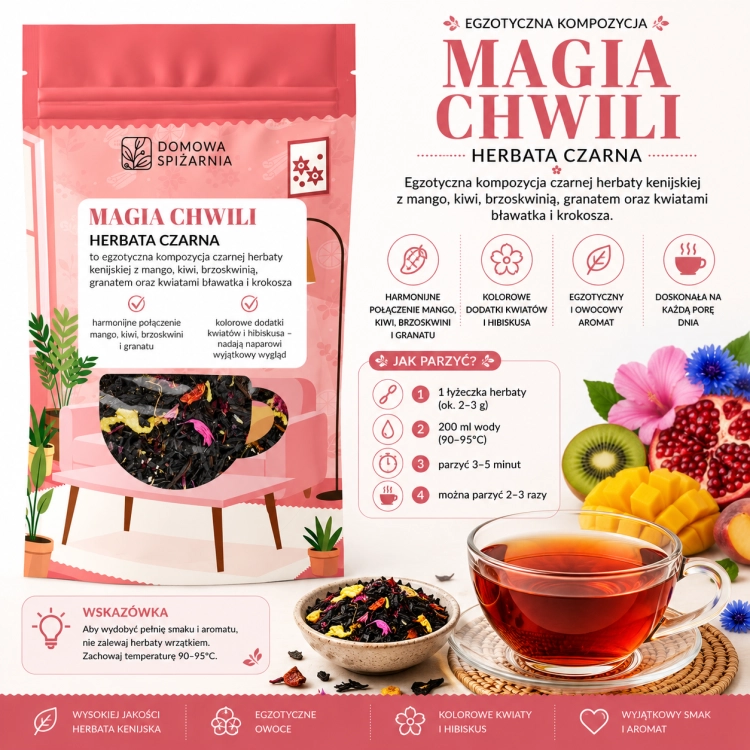 magia chwili herbata, herbata Magia Chwili, czarna herbata owocowa, herbata z mango, herbata z kiwi, herbata z brzoskwinią, herbata z granatem, herbata z hibiskusem, herb (4).png