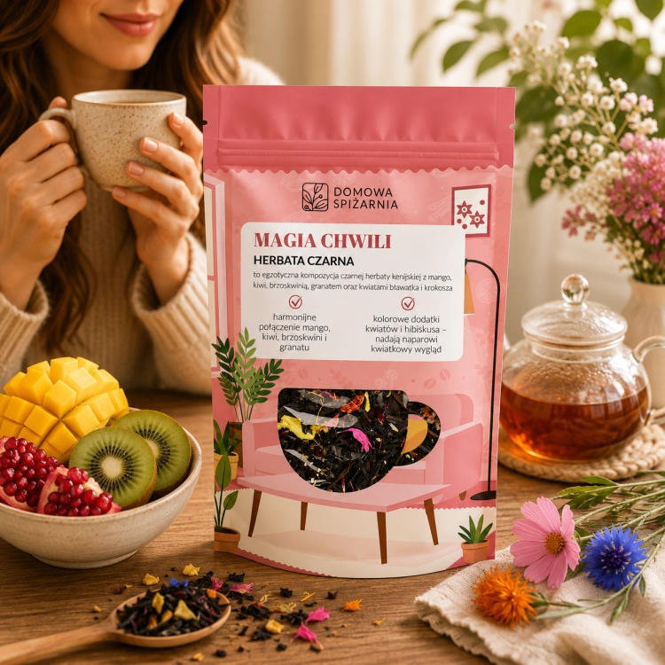 magia chwili herbata, herbata Magia Chwili, czarna herbata owocowa, herbata z mango, herbata z kiwi, herbata z brzoskwinią, herbata z granatem, herbata z hibiskusem, herbat (1).png