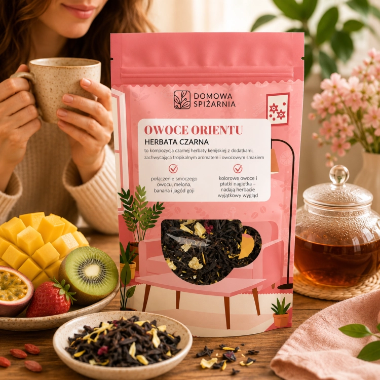 herbata owoce orientu, czarna herbata owocowa, herbata ze smoczym owocem, herbata z melonem, herbata z bananem, herbata z owocami goji, herbata egzotyczna, herbata liścias (1).png