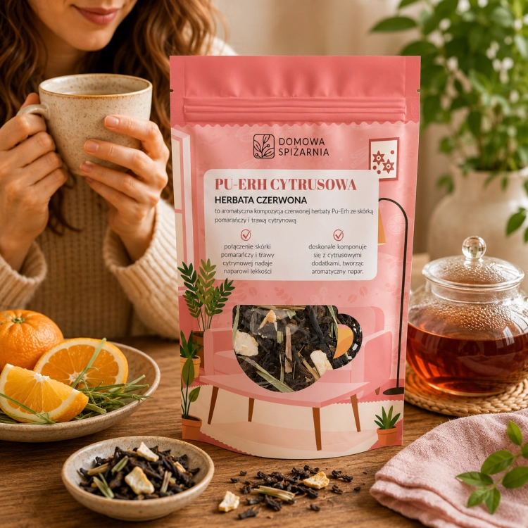 herbata Pu-Erh cytrusowa, herbata czerwona z pomarańczą, Pu-Erh z trawą cytrynową, herbata Pu-Erh, herbata czerwona aromatyzowana, herbata z pomarańczą, herbata z trawą cytr (4).png
