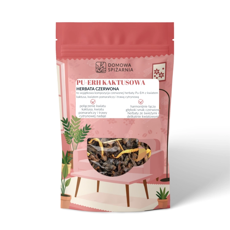herbata PU-ERH Kaktusowa, herbata czerwona PU-ERH, herbata z kwiatem kaktusa, herbata z trawą cytrynową, herbata z kwiatem pomarańczy, czerwona herbata aromatyzowana, herbat (3).png