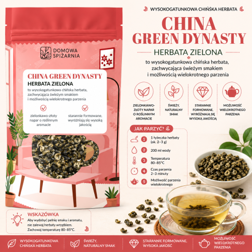 Green Dynasty, herbata Green Dynasty, zielona herbata liściasta, Green Snail Tea, chińska zielona herbata, herbata premium, zielona herbata perełki, herbata do wi (4).png