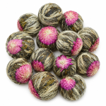 green lichi ball, herbata green lichi ball, herbata kwitnąca, zielona herbata kwitnąca, flowering tea, herbata w kulce, zielona herbata premium, herbata prezentowa, ręcznie  (1).png