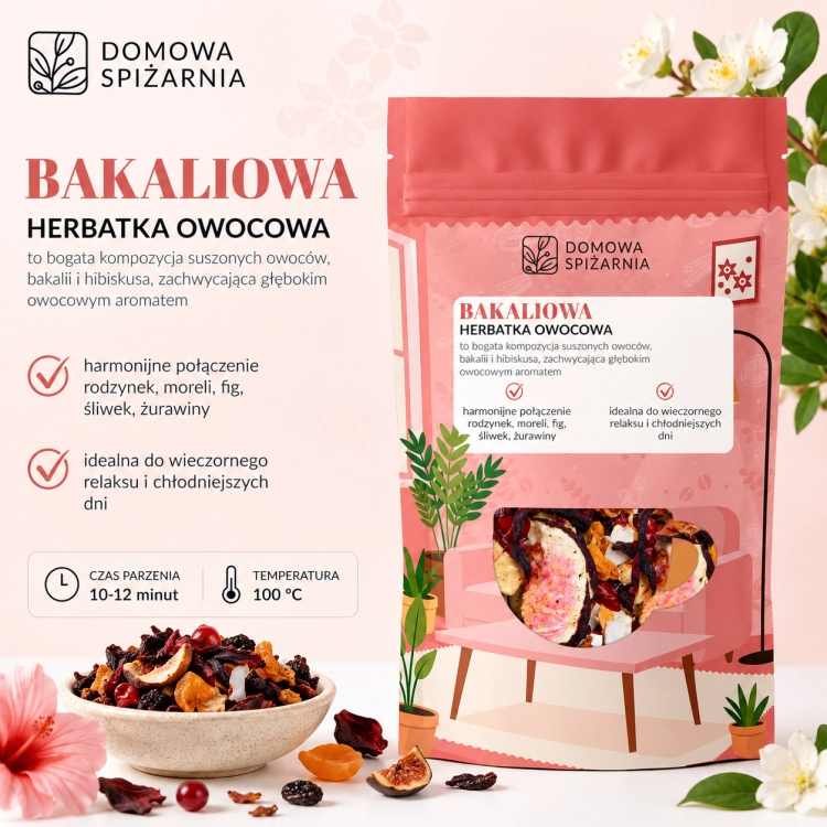 Bakaliowa Uwertura, herbata Bakaliowa Uwertura, herbata owocowa, herbata z bakaliami, herbata z figą, herbata z morelą, herbata z rodzynkami, herbata z hibiskusem, owocowy.png