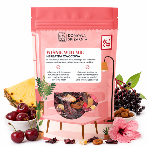 WIŚNIE W RUMIE, herbatka Wiśnie w Rumie, herbata owocowa, herbata z wiśnią, herbata z hibiskusem, herbata z czarnym bzem, herbata z ananasem, herbata deserowa, owocowy n (1).png
