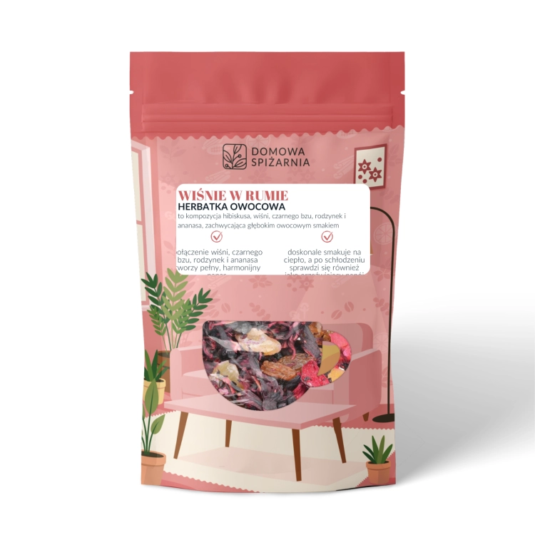 WIŚNIE W RUMIE, herbatka Wiśnie w Rumie, herbata owocowa, herbata z wiśnią, herbata z hibiskusem, herbata z czarnym bzem, herbata z ananasem, herbata deserowa, owocowy (3).png