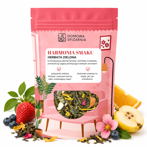 HARMONIA SMAKU, herbata Harmonia Smaku, zielona herbata liściasta, zielona herbata z owocami, zielona herbata z borówką, zielona herbata z truskawką, zielona herbata z (3).png