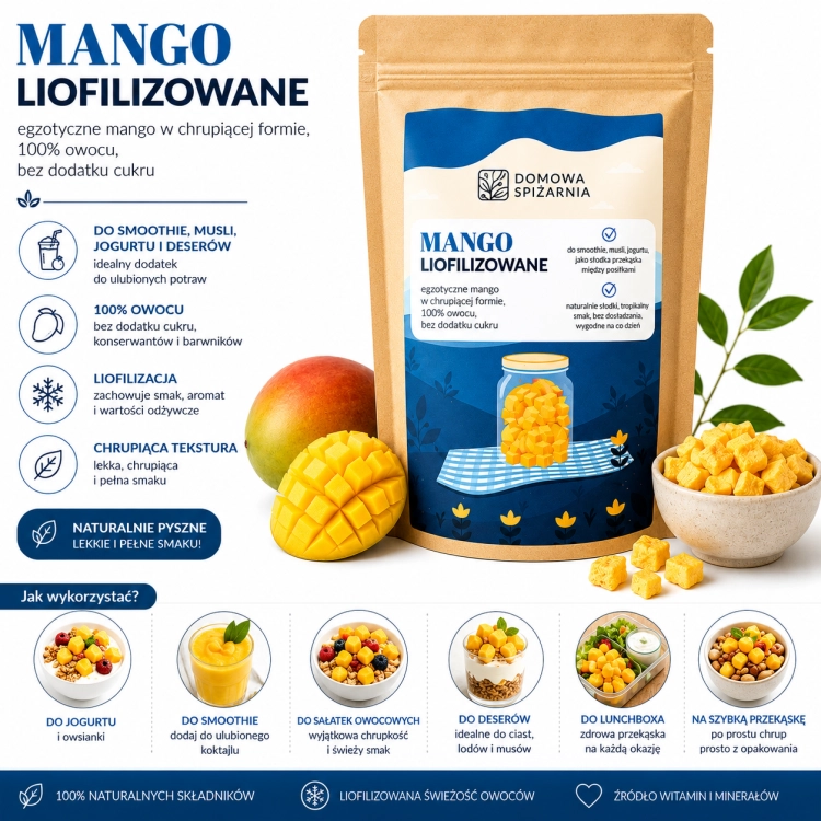 mango liofilizowane, liofilizowane mango, owoce liofilizowane, mango do owsianki, mango do jogurtu, mango do musli, mango do smoothie, mango do deserów, naturalna przekąska, owoc (3).png