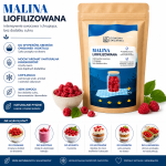 malina liofilizowana, liofilizowane maliny, owoce liofilizowane, maliny do owsianki, maliny do jogurtu, maliny do musli, maliny do smoothie, maliny do deserów, naturalna przekąs.png