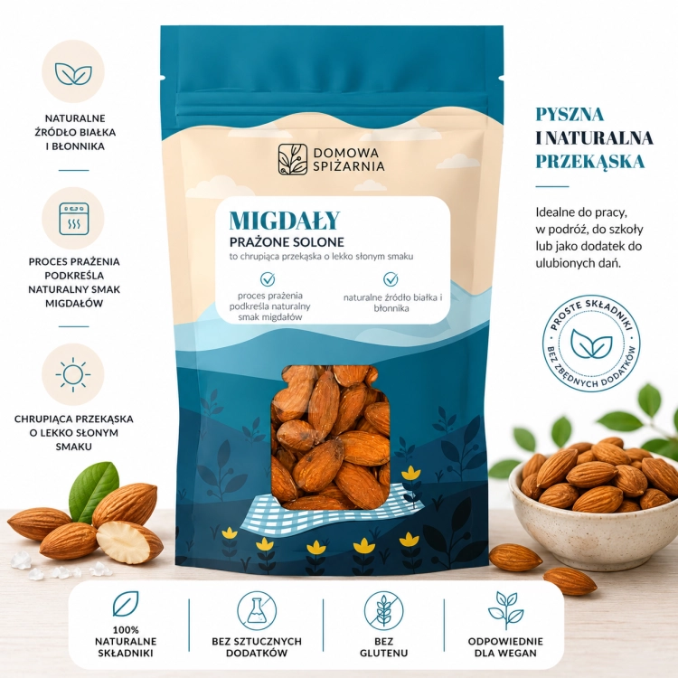 migdały prażone solone, migdały solone, prażone migdały, słone migdały, migdały jako przekąska, chrupiące migdały, bakalie premium, orzechy prażone, zdrowa przekąska, migdały  (5).png