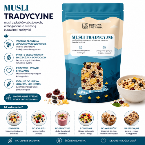 musli tradycyjne, musli śniadaniowe, musli z żurawiną, musli z rodzynkami, musli z płatkami owsianymi, musli z płatkami żytnimi, musli zbożowe, chrupiące musli, mieszanka musli, mus.png