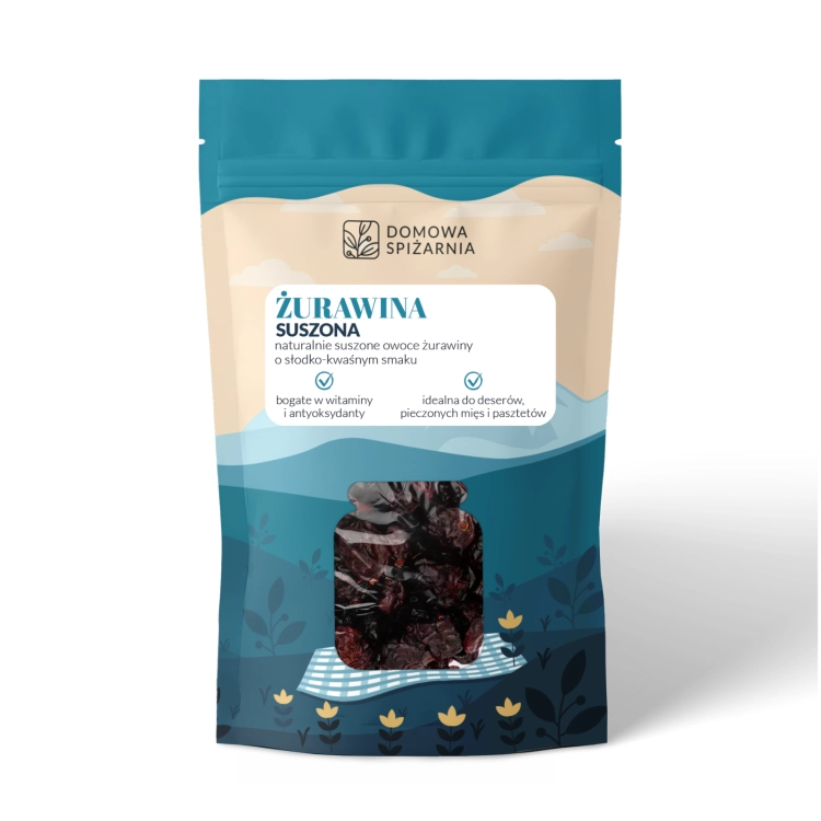 żurawina suszona, suszona żurawina, żurawina do owsianki, żurawina do musli, żurawina do sałatek, żurawina do ciast, żurawina do deserów, suszone owoce, naturalna przekąska, bakalie, żurawi (3).png