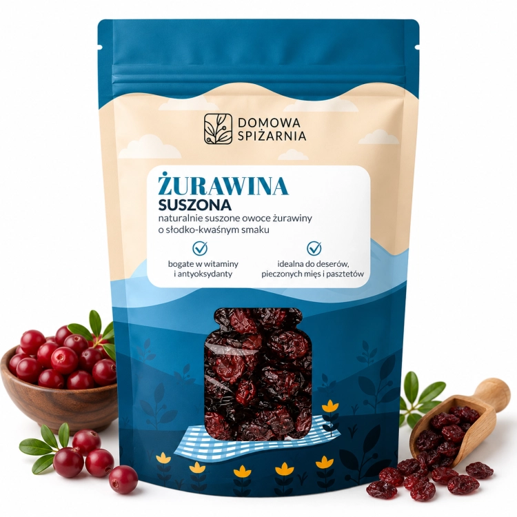 żurawina suszona, suszona żurawina, żurawina do owsianki, żurawina do musli, żurawina do sałatek, żurawina do ciast, żurawina do deserów, suszone owoce, naturalna przekąska, bakalie, żurawi (4).png