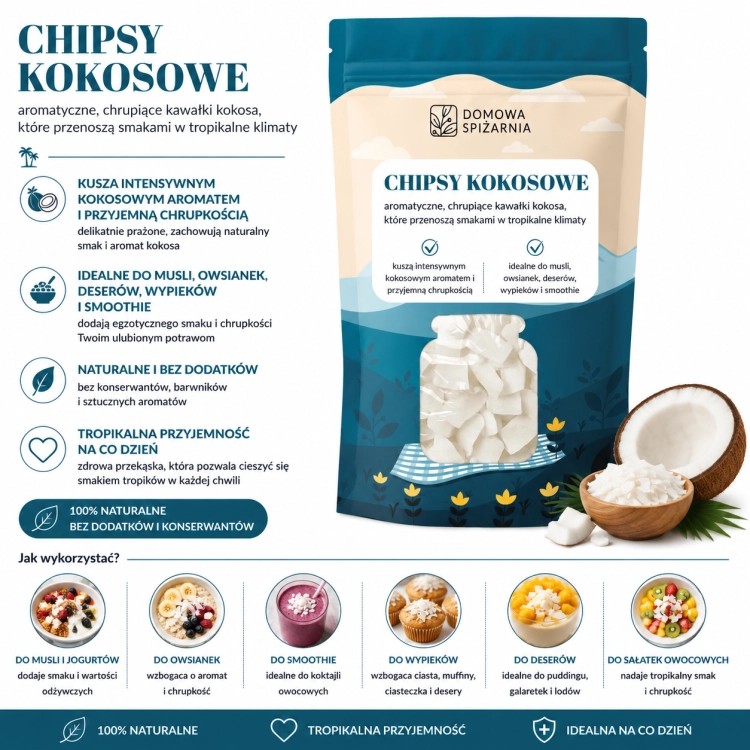 chipsy kokosowe, chipsy z kokosa, kokos suszony, naturalne chipsy kokosowe, chipsy kokosowe bez dodatku cukru, kokos do musli, chipsy kokosowe do owsianki, kokos do deserów, chipsy kok (1).png