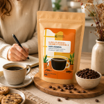Kawa Ziarnista Słodka Tajemnica – 100% Arabica Specialty z Peru o nutach karmelu, ciemnej czekolady i przypraw korzennych. Łagodna, aromatyczna i o niskiej kwasowości (1).png