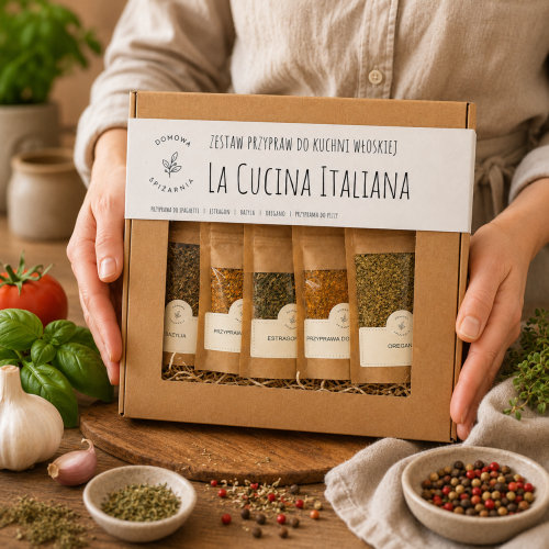 La Cucina Italiana - zestaw przypraw do kuchni włoskiej , ZESTAW NA PREZENT, POMYSŁ NA PREZENT, kielce, sklep z przyprawami (2).png