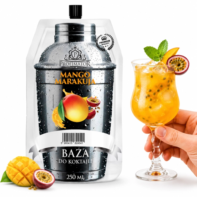 zaprawka mango marakuja, zaprawka owocowa do alkoholu, likier mango marakuja, koncentrat mango marakuja, zaprawka do drinków, zaprawka do likieru, tropikalna zaprawka do alkoholu, mango marakuja 250 ml.jpg