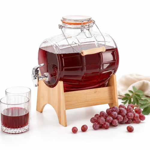 beczułka szklana 5 l, beczułka z kranikiem, beczułka na nalewki, beczułka na wódkę, beczułka na bimber, beczułka na whisky, szklany dozownik alkoholu, beczułka na wesele, beczułka do alkoholu, beczułka na przyjęcie, poje.png
