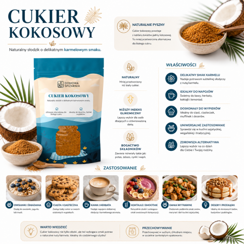 aranżacja_cukier kokosowy, naturalny cukier kokosowy, cukier z kokosa, alternatywa dla cukru, cukier do kawy, cukier do wypieków, karmelowy cukier, naturalny słodzik, 3.png