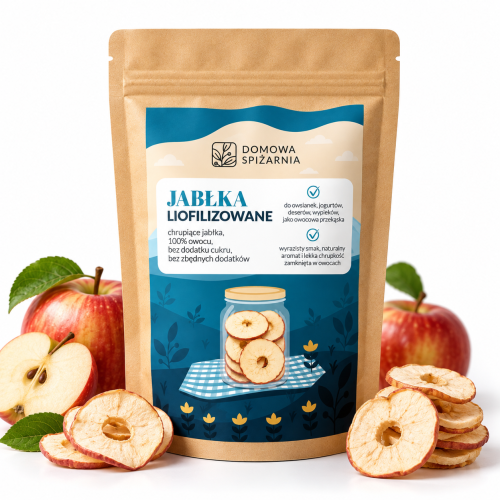jabłka liofilizowane, liofilizowane jabłka, chrupiące jabłka, owoce liofilizowane, jabłka do owsianki, jabłka do musli, jabłka do jogurtu, jabłka do deserów, jabłka do wypieków,.png
