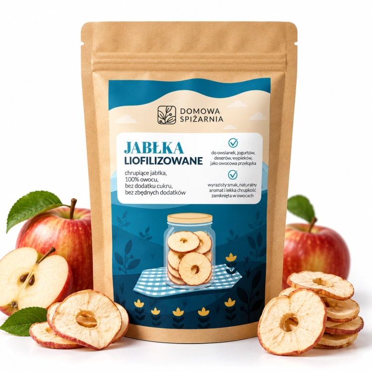 jabłka liofilizowane, liofilizowane jabłka, chrupiące jabłka, owoce liofilizowane, jabłka do owsianki, jabłka do musli, jabłka do jogurtu, jabłka do deserów, jabłka do wypieków,.png