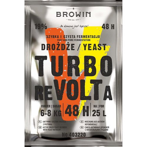 Drożdże gorzelnicze, do bimbru TURBO REVOLTA 48h 135g