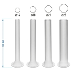 Lejki plastikowe do nadziewarek, 4 szt (do nadziewarek od 2,5 do 4kg)