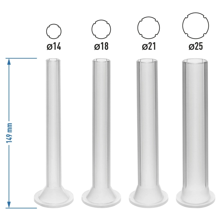 Lejki plastikowe do nadziewarek, 4 szt (do nadziewarek od 2,5 do 4kg)