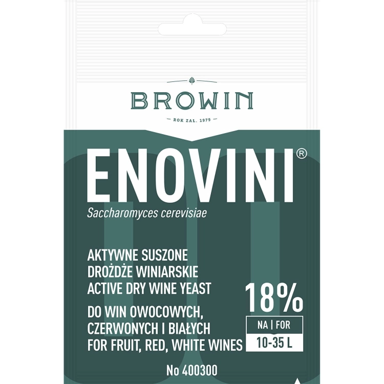Drożdże do wina BROWIN ENOVINI (drożdże do win owocowych, czerwonych i białych)